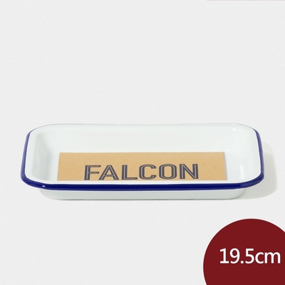 英國Falcon 獵鷹琺瑯 小托盤 藍白 19.5cm