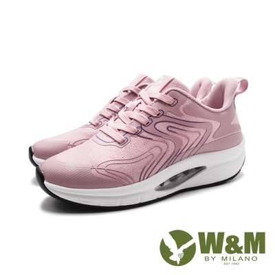W&M(女)氣墊彈力休閒運動鞋 女鞋-粉色