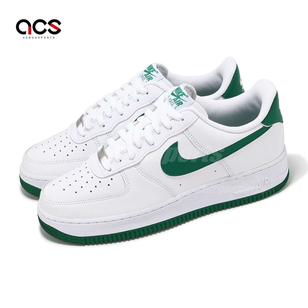 Nike 休閒鞋 Air Force 1 Low 07 男鞋 白 綠 Malachite 皮革 AF1 經典 FJ4146-102