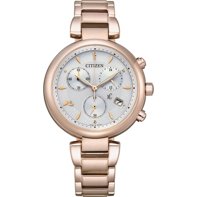 CITIZEN 星辰 XC 亞洲限定 情人節推薦款 光動能計時女錶 母親節禮物 FB1456-65A