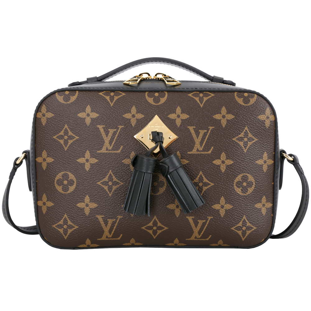 LV M43555 SAINTONGE 經典帆布流蘇手提/斜背相機包(黑色) | LV路易威登 | Yahoo奇摩購物中心