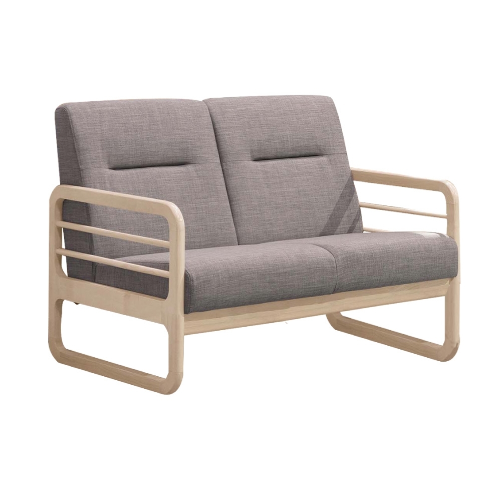 文創集 莫琳現代風棉麻布實木二人座沙發椅-108x77x82.5cm免組