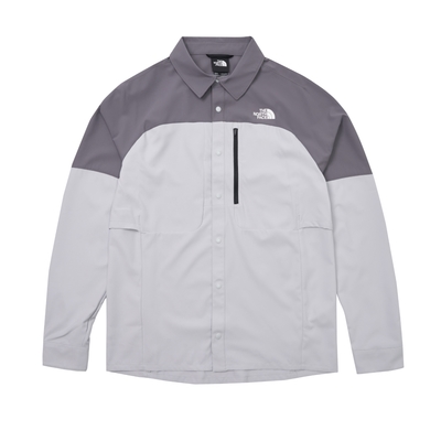 The North Face M FIRST TRAIL UPF L/S SHIRT 男長袖襯衫-灰-NF0A83TJRO5