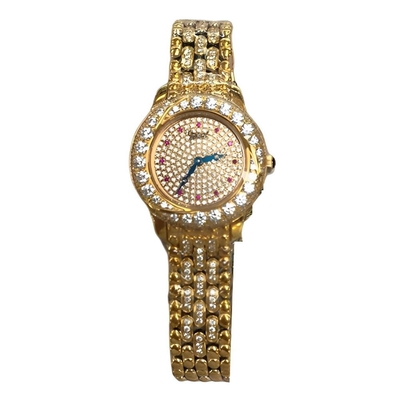 Ogival 愛其華 公司貨 滿天星金色珠寶 石英腕錶-女錶(305-129DLW)27mm