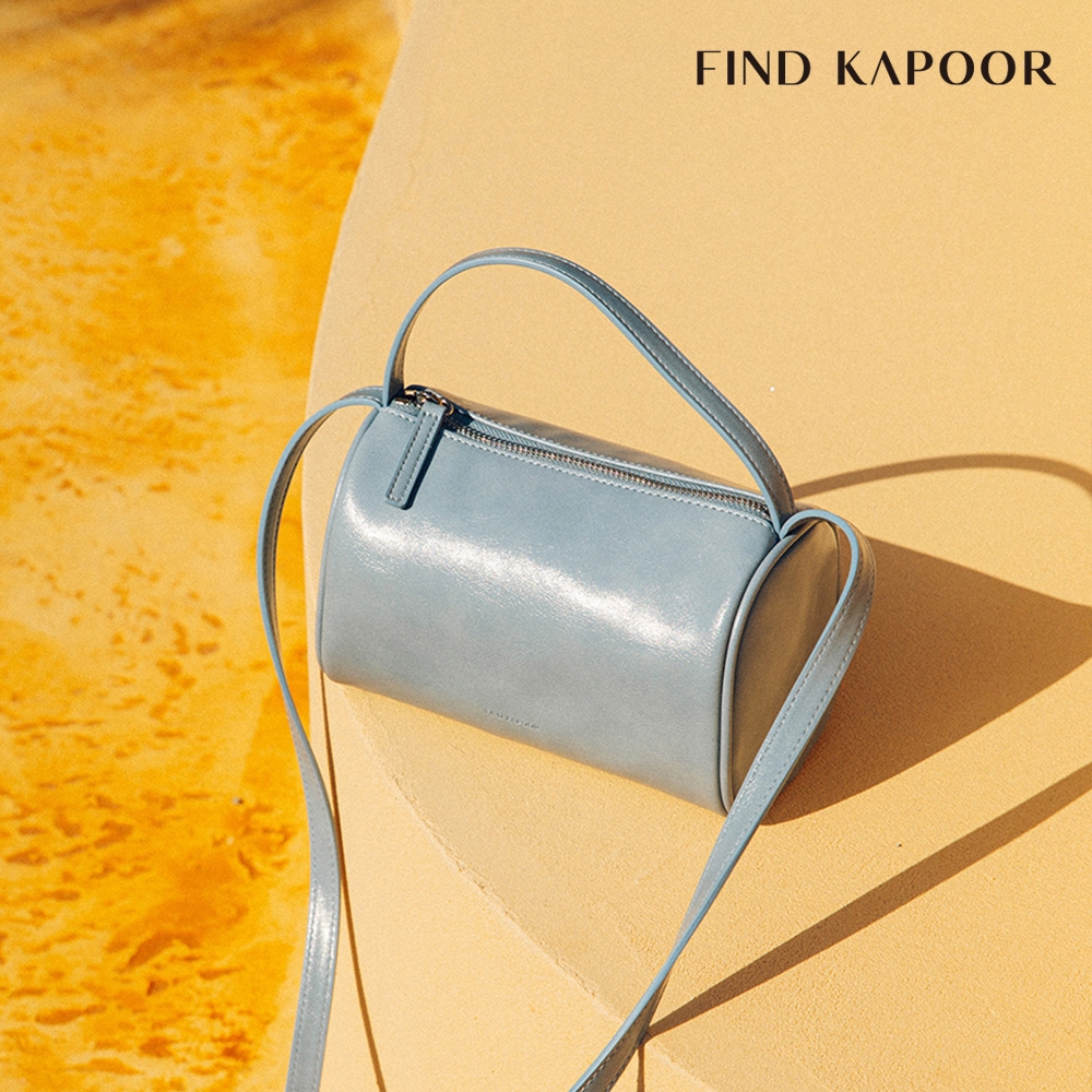 FIND KAPOOR CHOUCHOU 20 裂紋系列 圓筒斜背包- 藍灰色