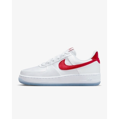 NIKE W AIR FORCE 1 07 ESS SNKR休閒運動鞋-白紅色-DX6541100