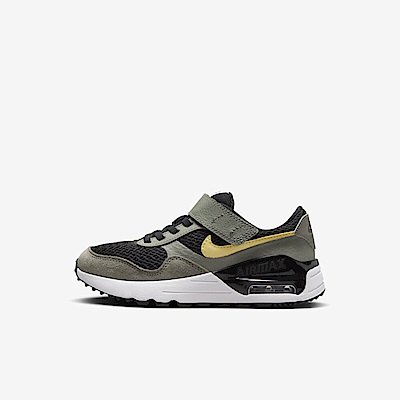 nike air max systm ps [dq0285-007] 中童 休閒鞋 運動 氣墊 緩震 魔鬼氈 麂皮 黑綠