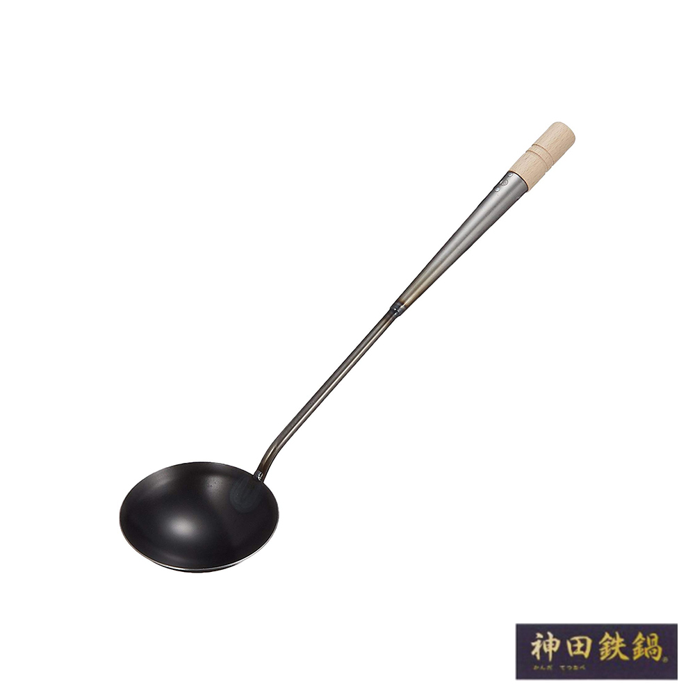 五進印 神田鐵鍋-手工鑄造湯勺(大-38cm)