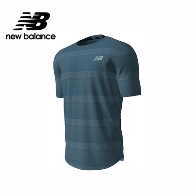 [New Balance]運動短袖上衣_男性_藍綠色_AMT13277MTL