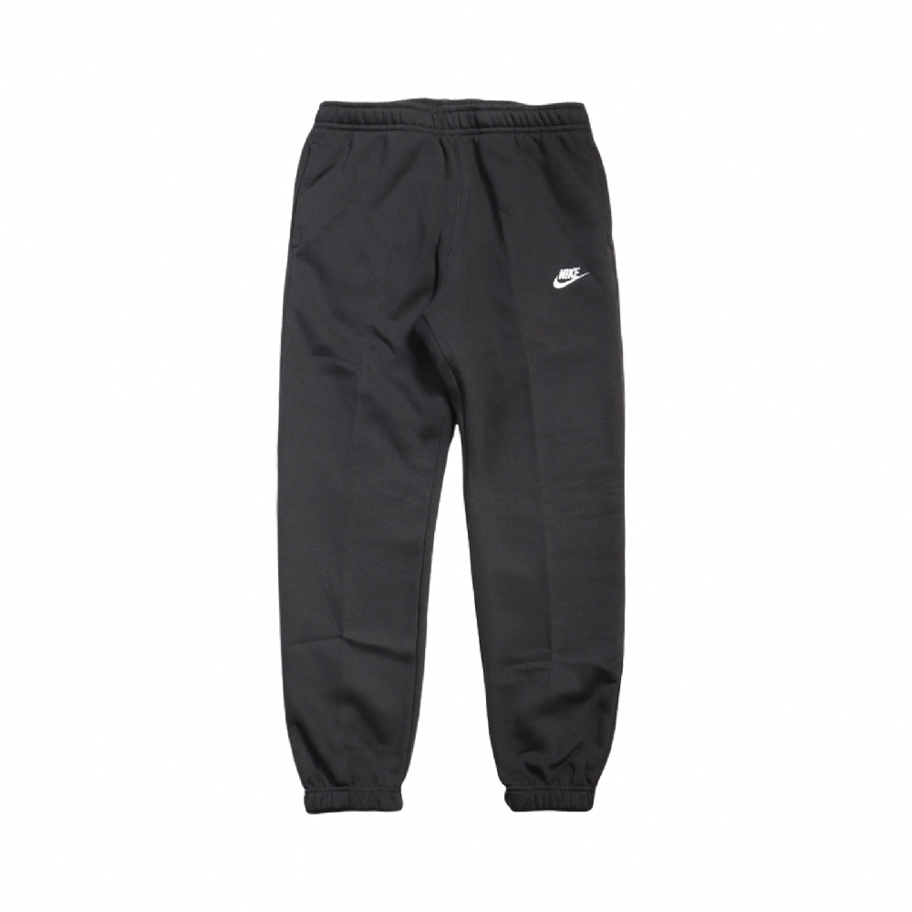 Nike 長褲 NSW Club Fleece Pants 男款 運動休閒 縮口褲 微起絨 穿搭 黑 白 BV2738-010