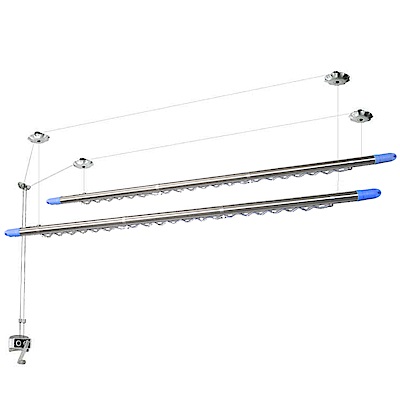 CB008 雙桿式升降曬衣架（不含桿）雙孔手搖式升降曬衣架 贈防風勾20個