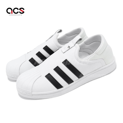 adidas 懶人鞋 Superstar Slip ON W 女鞋 白 黑 皮革 貝殼頭 無鞋帶 休閒 愛迪達 IE0399