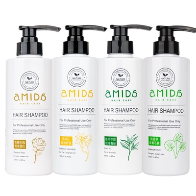 Amida蜜拉 新升級有機洗髮精500ml(雪絨花/積雪草/綠茶/香檳)