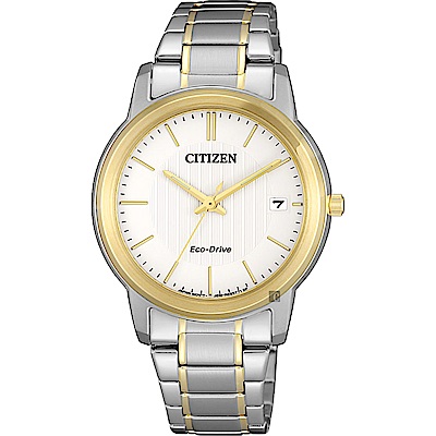 CITIZEN 星辰 Eco-Drive 光動能城市女錶-雙色版/33mm