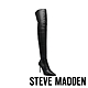 STEVE MADDEN-LATE NIGHT皮革尖頭細跟過膝靴-黑色 product thumbnail 1