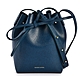 Mansur Gavriel Saffiano 防刮皮革斜背MINI MINI水桶包-孔雀藍色 product thumbnail 1