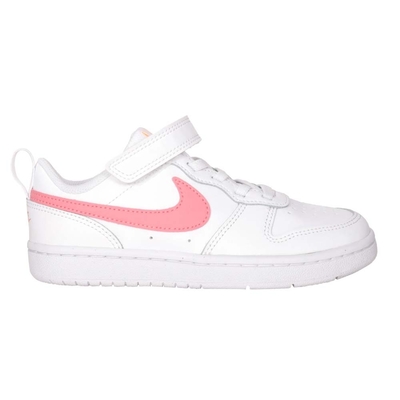 NIKE COURT BOROUGH LOW 2-PSV女中童運動休閒鞋 BQ5451-124 白粉