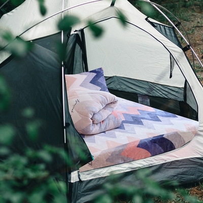 BUHO 露營專用極柔暖法蘭絨充氣床墊床包XL-290x200cm不含枕套(布波風尚)