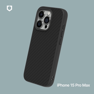 犀牛盾 iPhone 15 Pro Max(6.7吋) SolidSuit防摔背蓋手機殼-碳纖維紋路