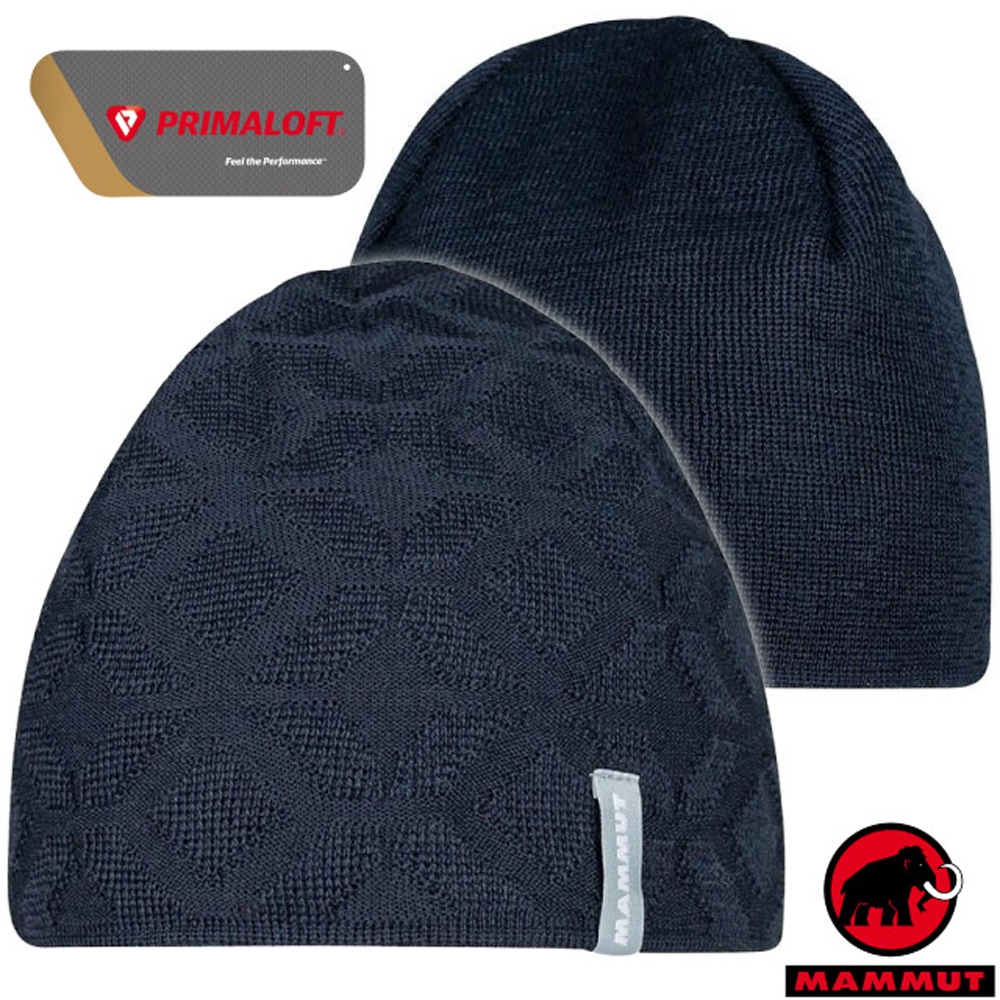 長毛象 Nordwand Beanie 輕量彈性雙面佩戴保暖毛線帽_夜藍