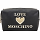 LOVE MOSCHINO 金色字母皮革手拿包/化妝包(黑色) product thumbnail 1