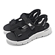 Skechers 涼鞋 Go Walk Flex Sandal-Easy Entry Slip-Ins 男鞋 黑 灰 避震 涼拖鞋 229210BKGY product thumbnail 1