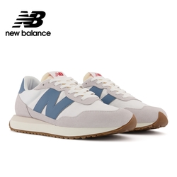 New Balance 中性復古鞋-灰白/藍綠