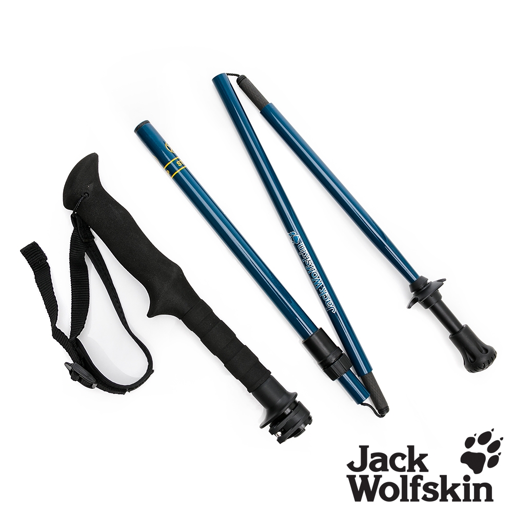 Jack wolfskin飛狼 直把碳纖維外扣折疊登山杖 (單支)『深藍』
