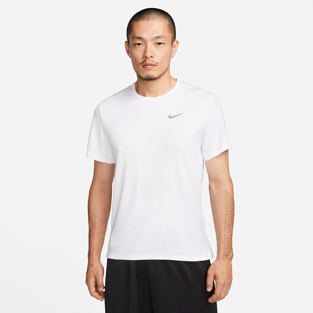 NIKE 上衣 男款 短袖上衣 運動 Dri-FIT UV Miler 白 DV9316-100