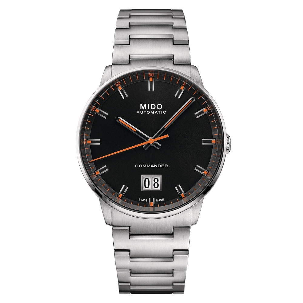 MIDO美度 官方授權經銷商M3 COMMANDER香榭系列 大日期窗機械腕錶 42mm/M0216261105100