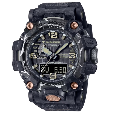 CASIO 卡西歐 G-SHOCK MUDMASTER系列 太陽能 防塵泥 三重傳感器 灰黑 GWG-2000CR-1A_54.4mm