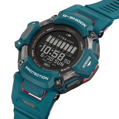 CASIO卡西歐 G-SHOCK 心率偵測 GPS功能 藍牙 太陽能電力 援多種運動 輕量升級 運動系列 GBD-H2000-2_52.6mm