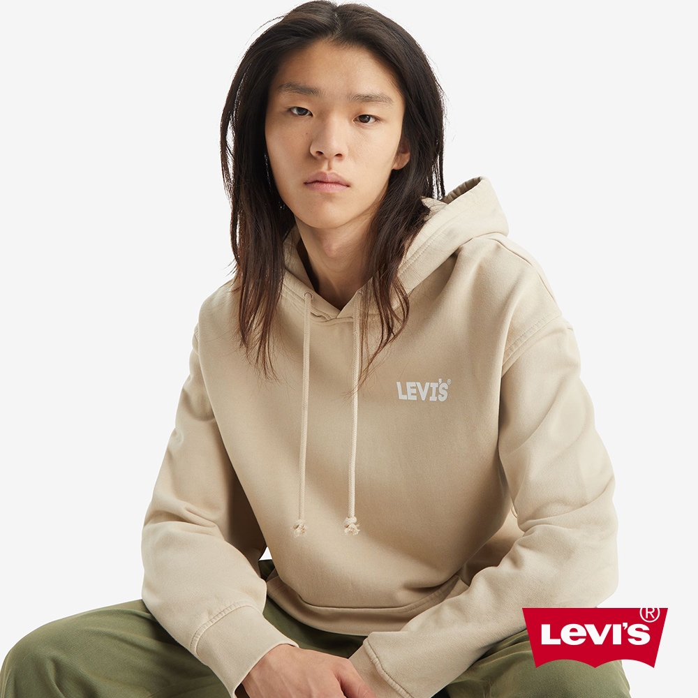 Levis 男款 寬鬆版連帽Tee / 電子體斑駁Logo