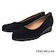 Tino Bellini西班牙進口全真皮異材質小坡跟鞋_黑 product thumbnail 1