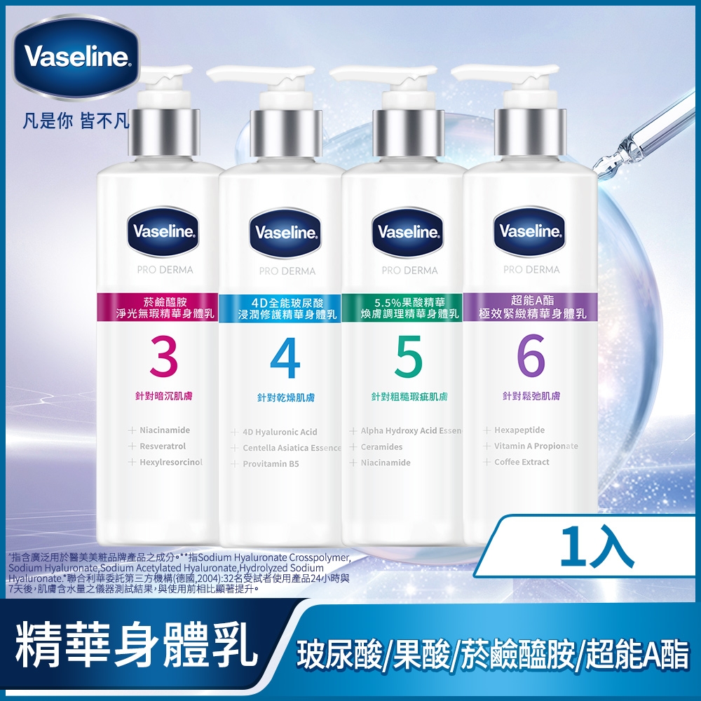 【VASELINE 凡士林】全能精華身體乳  250ML_四款任選