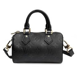 LOUIS VUITTON Petit Sac Plat Monogram Empreinte Leather Noir M81416