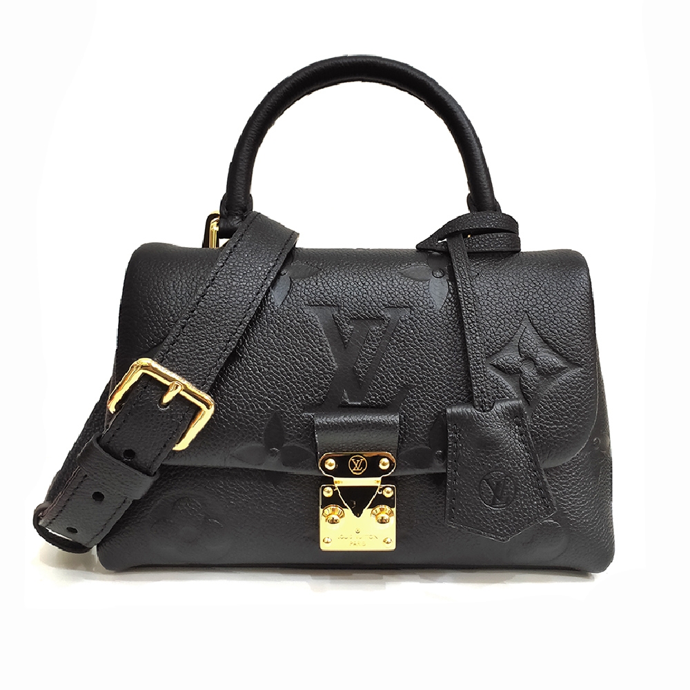 Louis Vuitton 路易威登】M45977 經典Madeleine BB系列優雅Monogram Empreinte粒面牛皮手提斜背包(黑色), LV路易威登