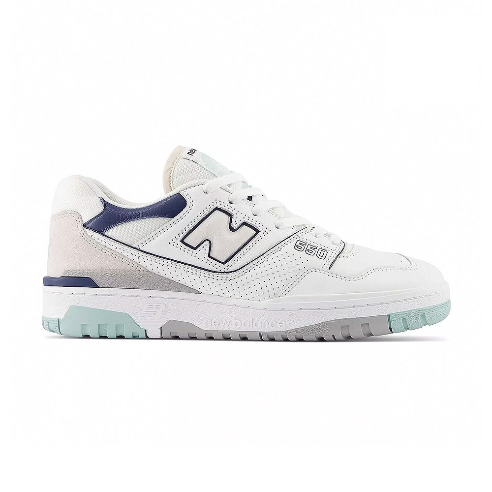New Balance NB 550 男女 白藍灰色 復古 板鞋 籃球鞋型 休閒鞋 BB550WCA