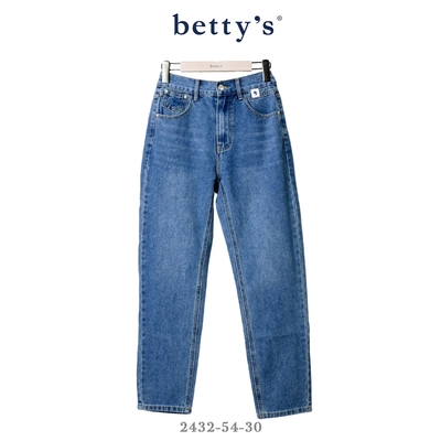 betty’s專櫃款 率性百搭水洗刷色直筒牛仔褲(淺藍)