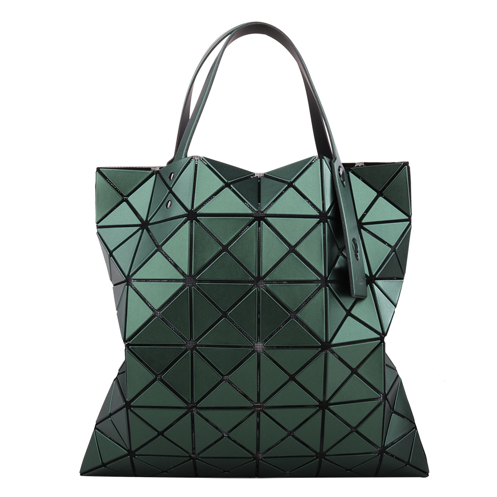 ISSEY MIYAKE BAOBAO透光幾何方格6x6手提包(暗青綠)霧面| 購物包/ 肩