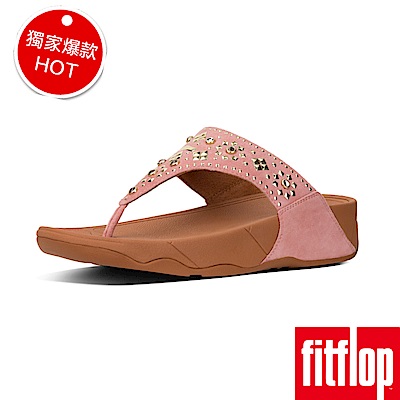 FitFlop LULU AZTEK STUD TOE-THONG-灰粉