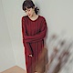 純色麻花針織洋裝-OB大尺碼 product thumbnail 3