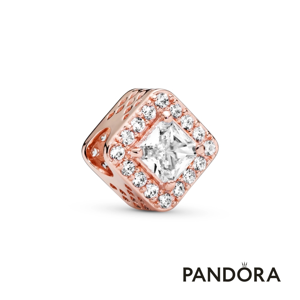 【Pandora官方直營】方形寶石璀璨光環串飾-絕版品