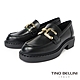 Tino Bellini 義大利進口全真皮方金扣低跟樂福鞋FYLV032(黑色) product thumbnail 1