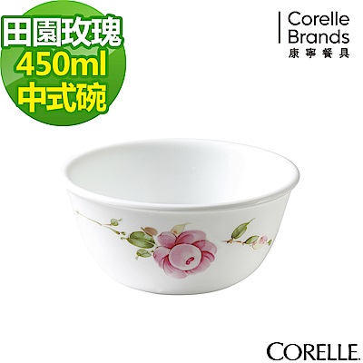 CORELLE康寧 田園玫瑰450ml中式碗