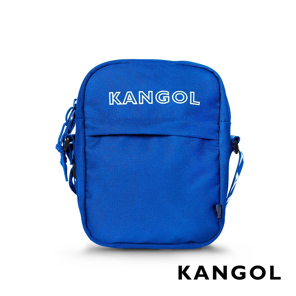 KANGOL LIBERTY系列 韓版潮流LOGO背帶小型側背包-藍色 KG1194