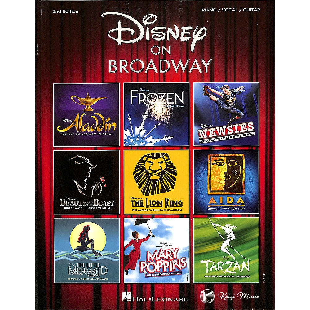 【凱翊︱HL】迪士尼百老匯金曲樂譜 鋼琴/人聲/吉他 第2版Disney on Broadway 2nd Edition Piano/Vocal/Guitar Songbook