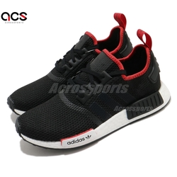 adidas 休閒鞋 NMD R1 襪套式 男女鞋 愛迪達 三葉草 Boost底 緩震 情侶鞋 黑 紅 FZ3449