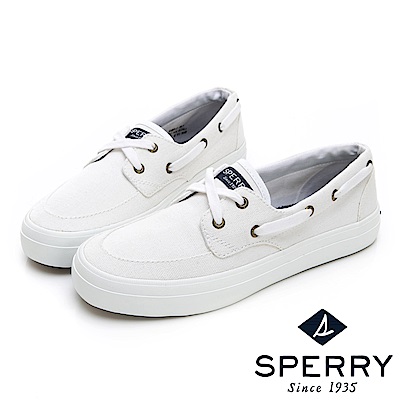 SPERRY CREST BOAT 輕量厚底帆船鞋(女)-白色