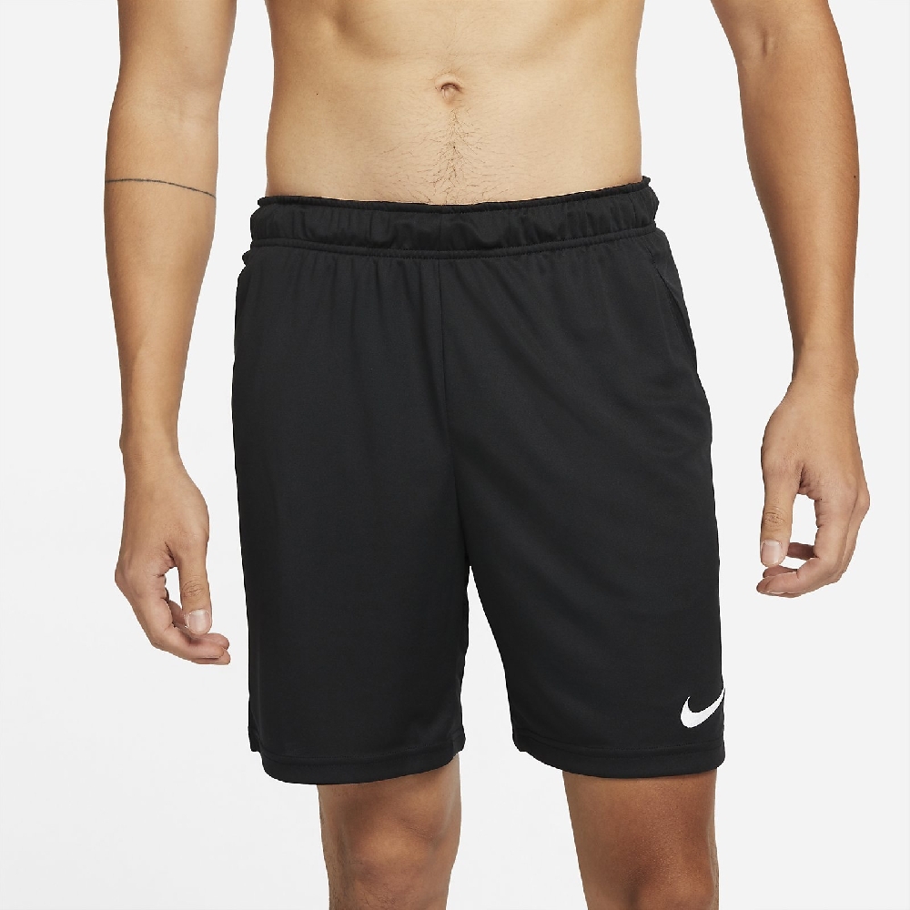 Nike 短褲 Knit Training Shorts 男款 Dri-FIT 吸濕排汗 鬆緊腰帶 抽繩 黑 白 DD1888-010